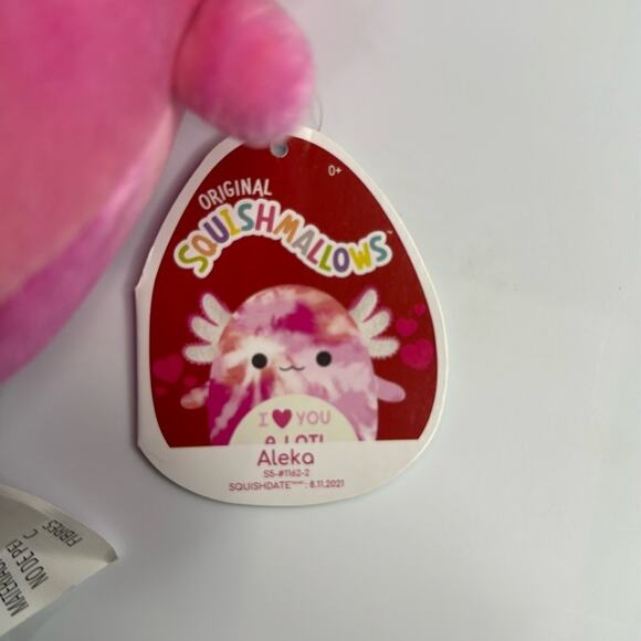Kellytoy Squishmallows Official Plush Toy 5 inch Aleka Axolotl NWT Valentine - Picture 3 of 3